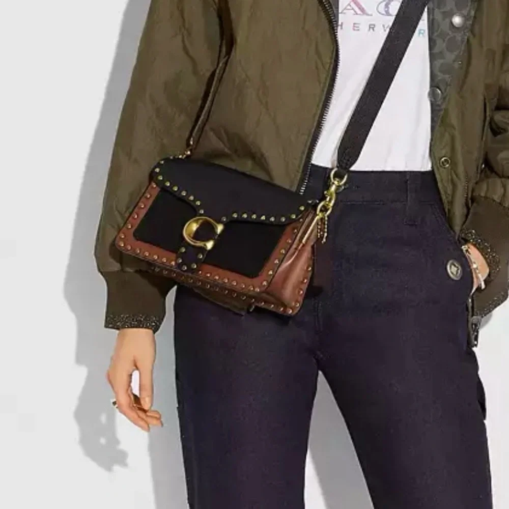 💙💛New - Coach - Tabby 26 In Blue Colorblock With Rivets💙💛 - Picture 4 of 11